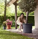 Algarve Cilindro 40cm - Pot plastic Anthracite.webp