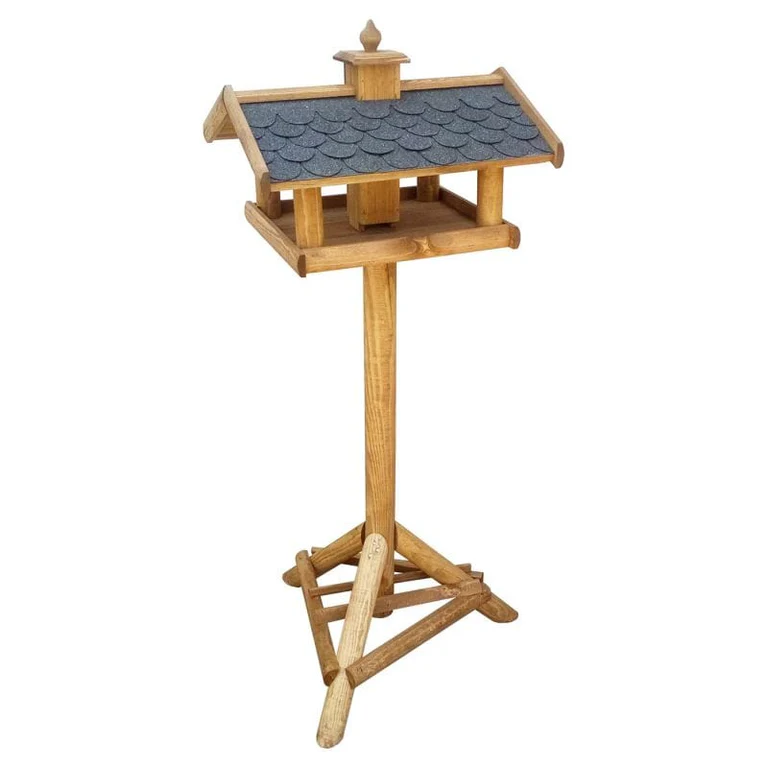 Mangeoire abri toit style ardoise / pied Ht 153 cm