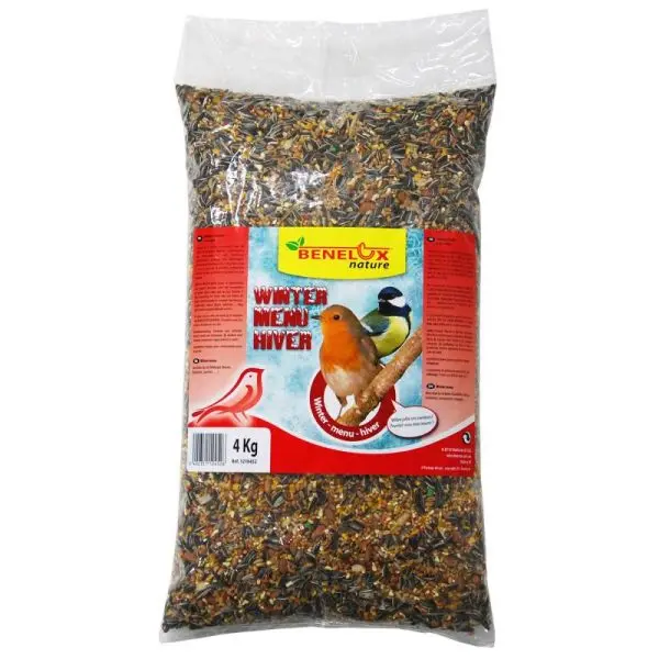 Graines menu hiver pour oiseaux jardin 4 kg