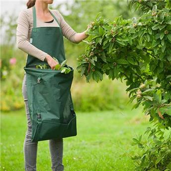 Tablier de jardinage avec poche rabattable - toile polyester (600D Oxford), imperméable pour protéger contre la terre humide et les éclaboussures - L130 x 55 cm