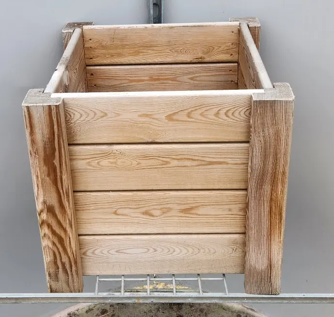 Bac bois Mexico carré 45 45 Ht 41.5 Kaliwood