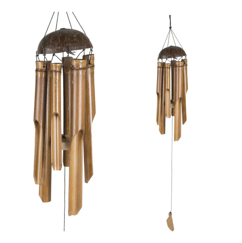 Windchime Round D14H45 Carillon Bambou