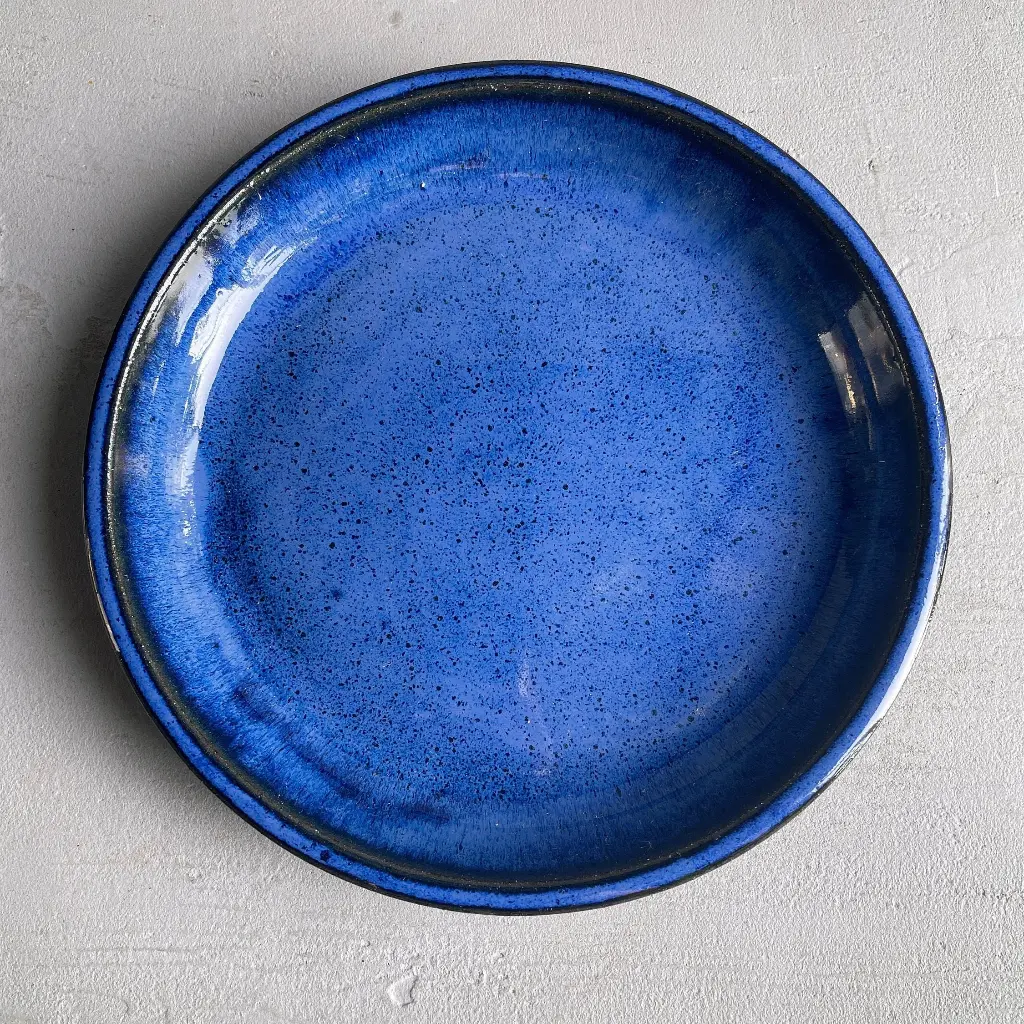 Soucoupe saucer Glazed Light Blue D17 (JDB) Emaillé