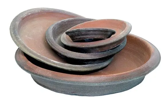 Soucoupe grès saucer dark brown D40 cm (Mg)
