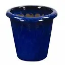 Pot Camelia D 47 H 44 cm Bleu Royal Émaillé (VDG)
