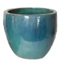 Pot émaillé Egg Celadon D50 H40 cm Glazed (Mg)