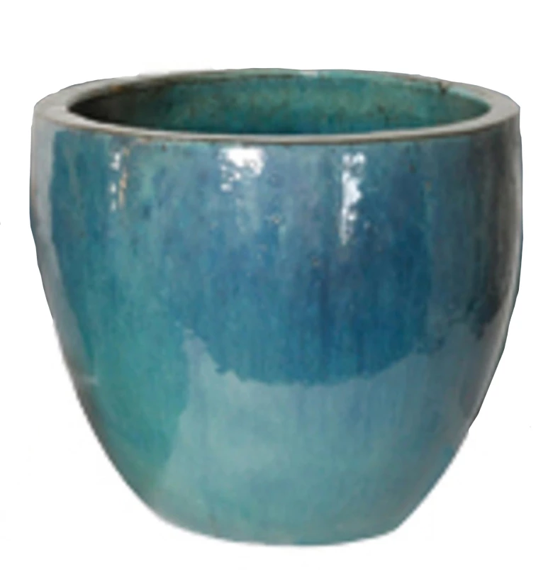 Pot émaillé Egg Celadon D38 H32 Glazed (Mg)