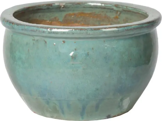 Pot émaillé bas Bavaria Celadon D47 H28 cm glazed (Mg)