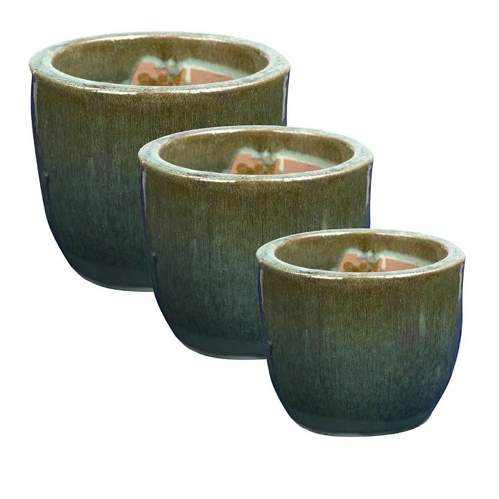 Pot Oeuf émaillé Jade D30 H24 cm (VDG)