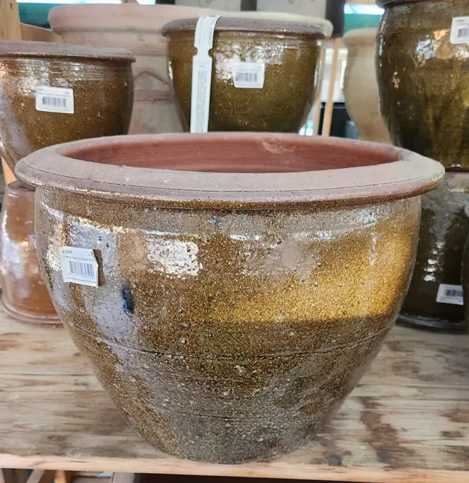 Pot émaillé Glazed Natural Lily D24 H19 (Mg)