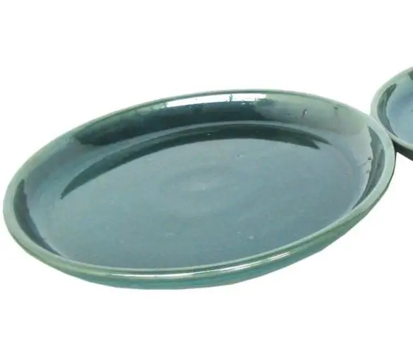 Soucoupe émaillée Celadon Saucer D34H4 cm (Mg)