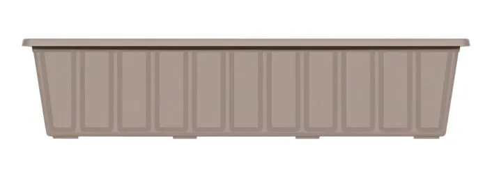 Jardinière L60 l 18 H14 cm Super Plastic Taupe