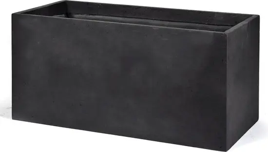 Jardinière Clayfibre Bigular Anthracite L60 l 30 Ht 30 cm (Mg)