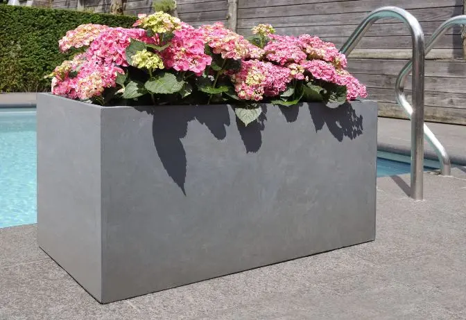 Jardinière Clayfibre Bigular AuthGrey L60 W30H30 (Mg)