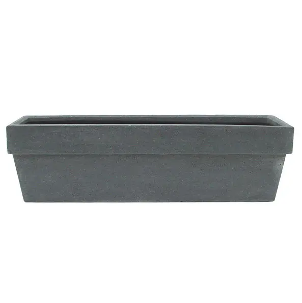 Jardiniere avec bord L70 * 17/13 * H17 cm Polystone (JDB-7125-A)