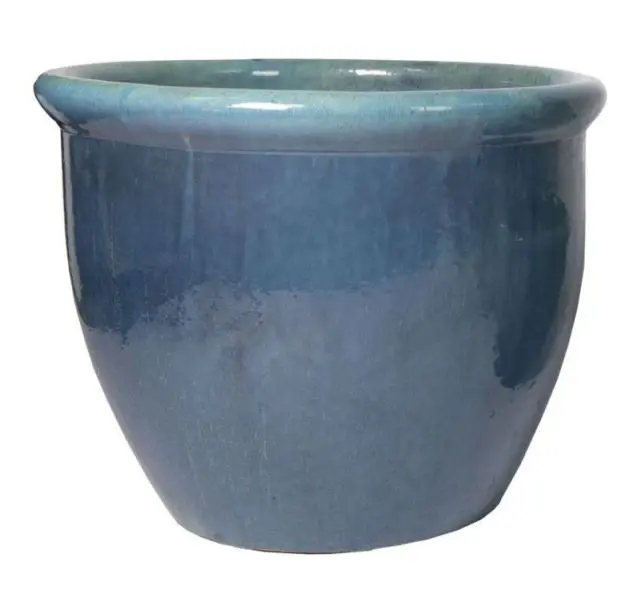 Pot émaillé Hp001 Celadon D60 H50 cm (Mg) Glazed