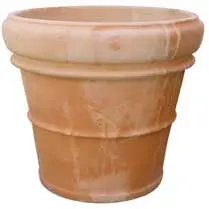 Pot vaso liscio doppio bordo D42 ext Ht 38 cm (JDB-0909-42)