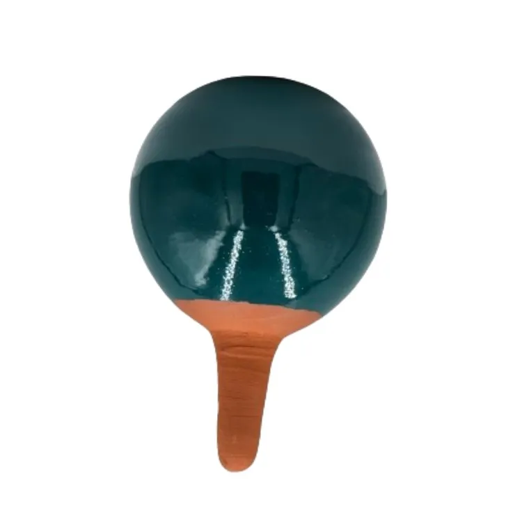 OLLA OYA MEDIUM Email Bleu Canard - Réserve d´eau en terre cuite à enterrer