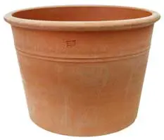 Pot vaso cilindro bordato D32 Ht 25 cm (JDB)
