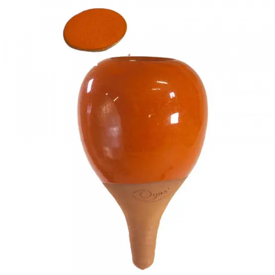 OLLA OYA MEDIUM Email Orange - Réserve d´eau en terre cuite à enterrer