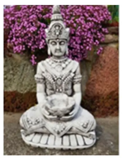 Pretre assis bol offrande Ht 66 cm beton (REF)