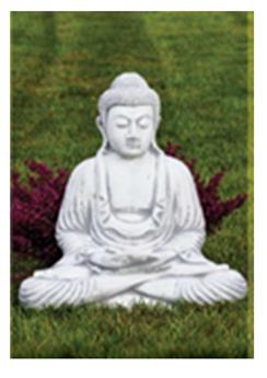 Bouddha assis Ht 50  cm beton (REF)