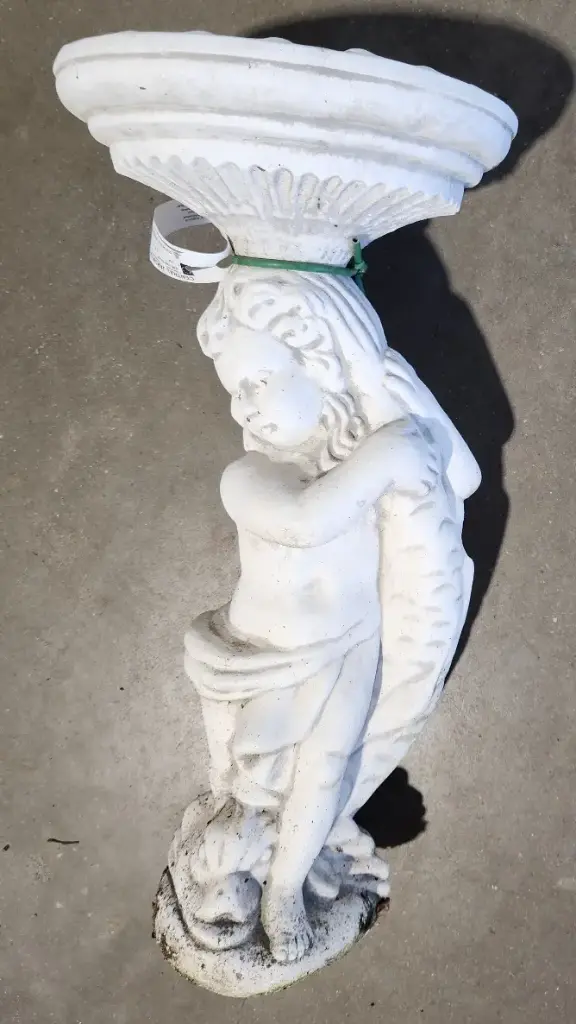 Bain d'oiseau Angelo + coupe béton Ht 53 cm D 26 cm