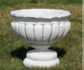 [141811] Coupe Médicis D40 Ht 45 cm béton blanc patiné (REF-W67)