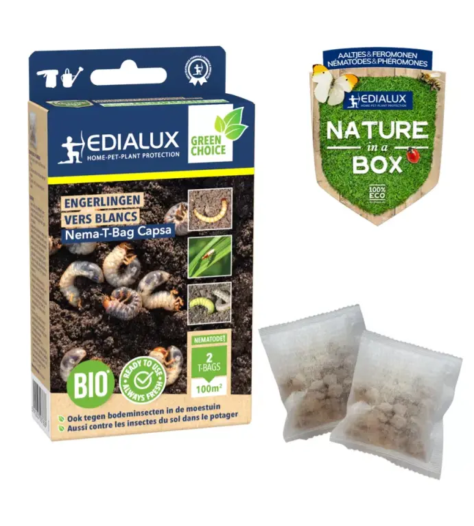 Biological Nema Bag T CAPSA BIO contre vers blancs, gris, fils de fer et vers des fruits : carpocapses.