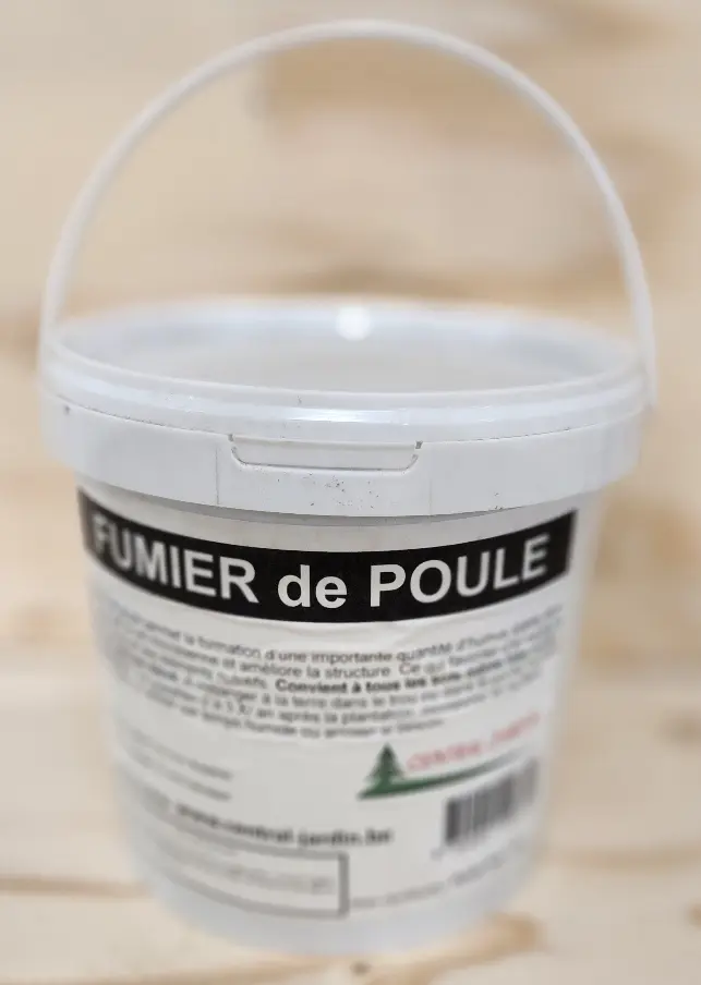 CJR Fumier de poule 1 Kg en seau recyclable
