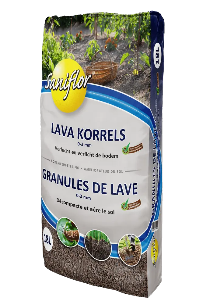 Lave grise 0-3 18L +/- 20kg BIO ** Améliorant de sol durable ** dl