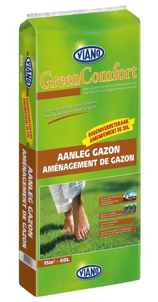VIANO Terreau gazon 60 L spécial semis, création et regarnissage gazon