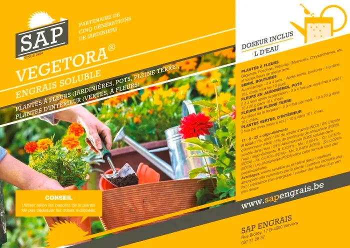 SAP Vegetora 0.5 kg engrais soluble 500gr
