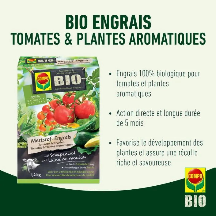 Compo engrais Tomates et aromatiques 1.2 Kg BIO