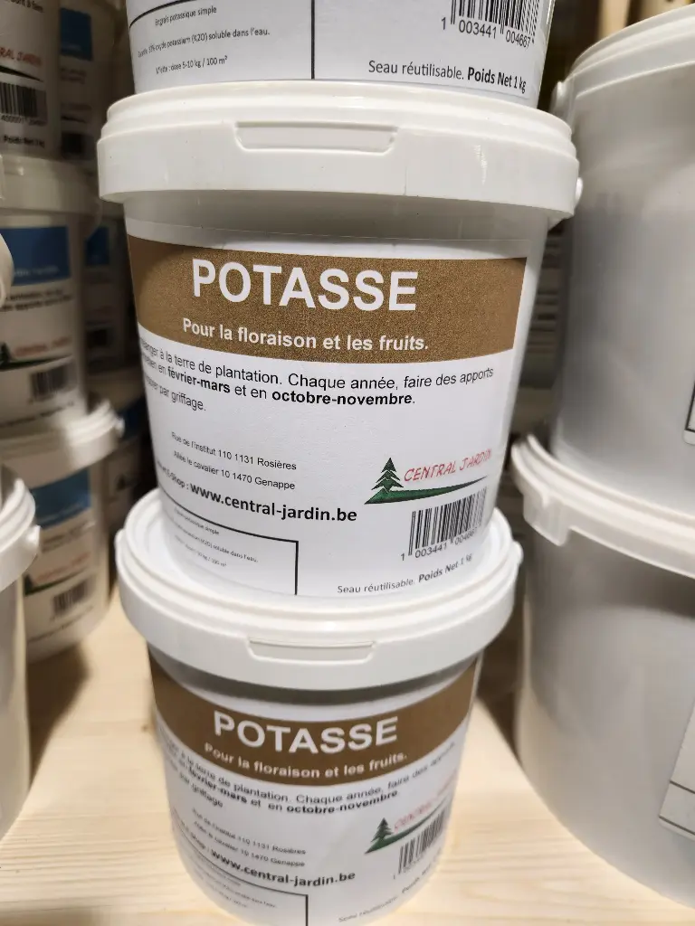 CJR Potasse 1 kg seau recyclable ● Convient à l'agriculture biologique.