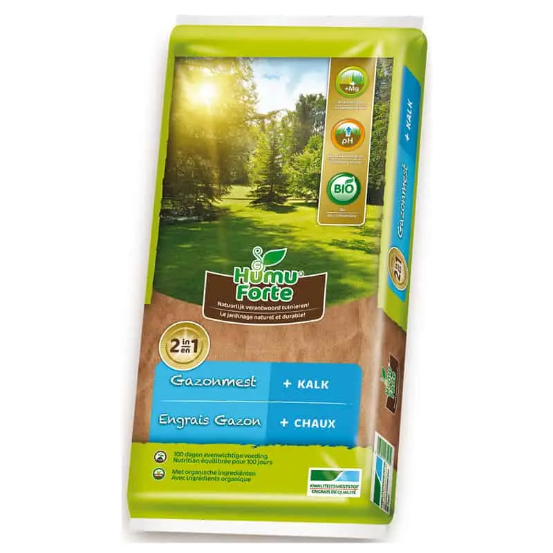 HumuForte Engrais gazon 20 kg + Chaux BIO