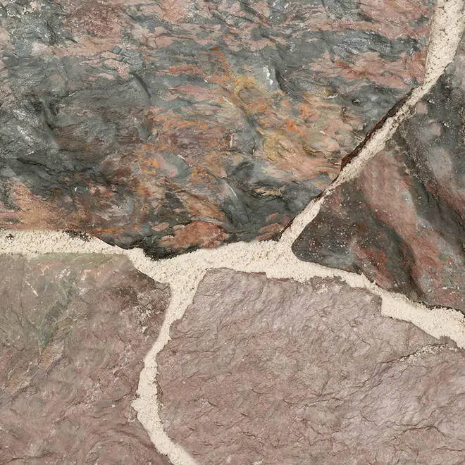 [140627] Dalle Violetto Flagstone ép. +/- 3 - 7 cm - vendu / kg ** Idéal pour pas Japonais **