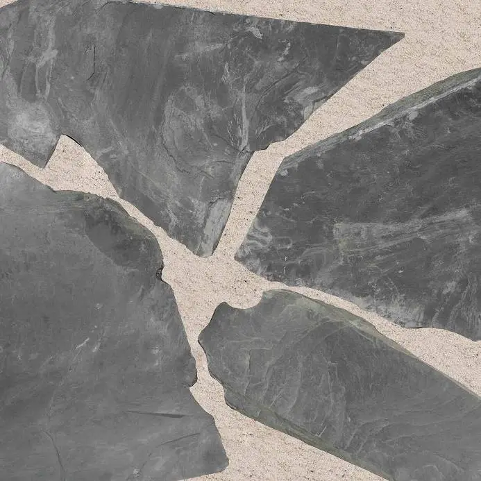 Dalle Flagstone Ultra Black ** Idéal pour pas Japonais ** prix au kg