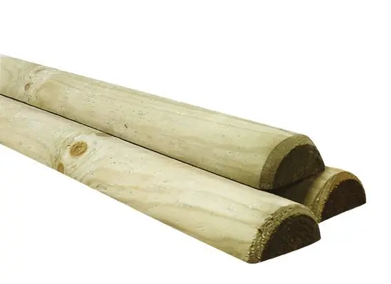 Demi rondin 250 cm D7 Bois traités FSC / pc