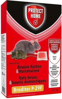 Broditec Pasta P-29F contre les Rats Bruns et les Souris Domestiques 10 * 15 g