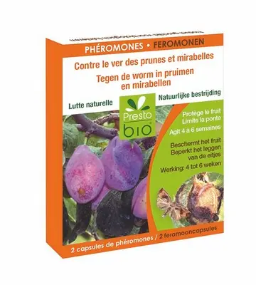 [117228] Pheromone vers des prunes et mirabelles 2 capsules Presto Bio