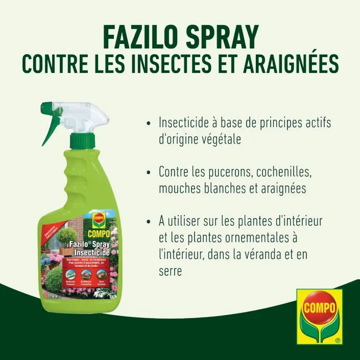 Compo Fazilo spray 750 ml Insecticide Naturel Prêt à l´emploi