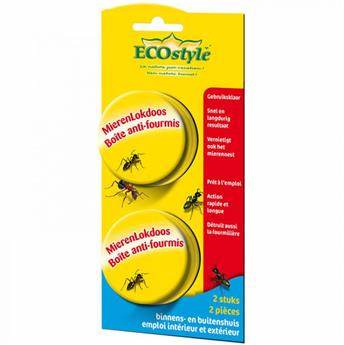 Ecostyle boite anti - fourmis * 2 pc. ** Détruit les fourmis dans leur nid. Efficacité rapide et redoutable. ***