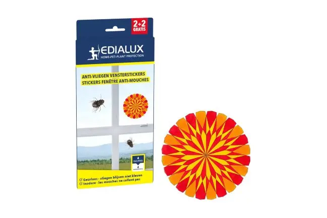 Stickers vitre anti-mouches 2 pc + 2 gratuites EDIALUX