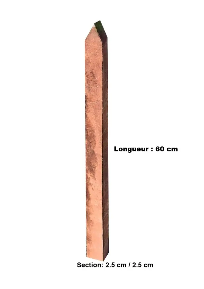 Piquet azobe 2.5 2.5 60 cm