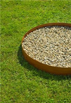 Bordure de jardin acier galv. effet rouillé, long. 2,64 m Kit complet