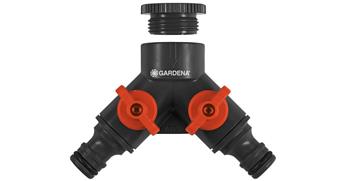 Gardena Selecteur 2 Circuits 1/2In avec bague de réduction
