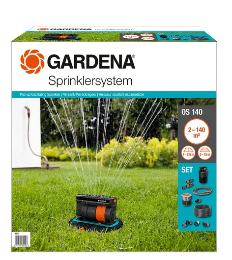 [113566] Gardena Set Complet Avec Arroseur Oscillant Os 140