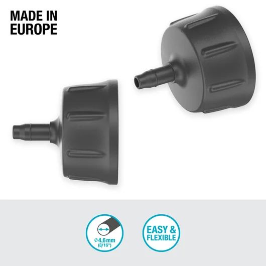 Gardena Adaptateur filleté pour tuyau 4.6 mm MDS Micro-Drip System