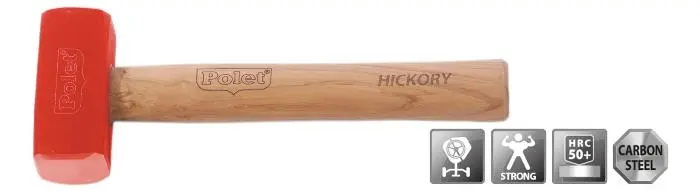 Marteau Massette1250g avec manche en bois Hickory Polet